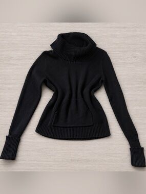 Old Navy Y2K Black Cowl Neck Long Sleeve Sweater Sz. Small Ladies Juniors